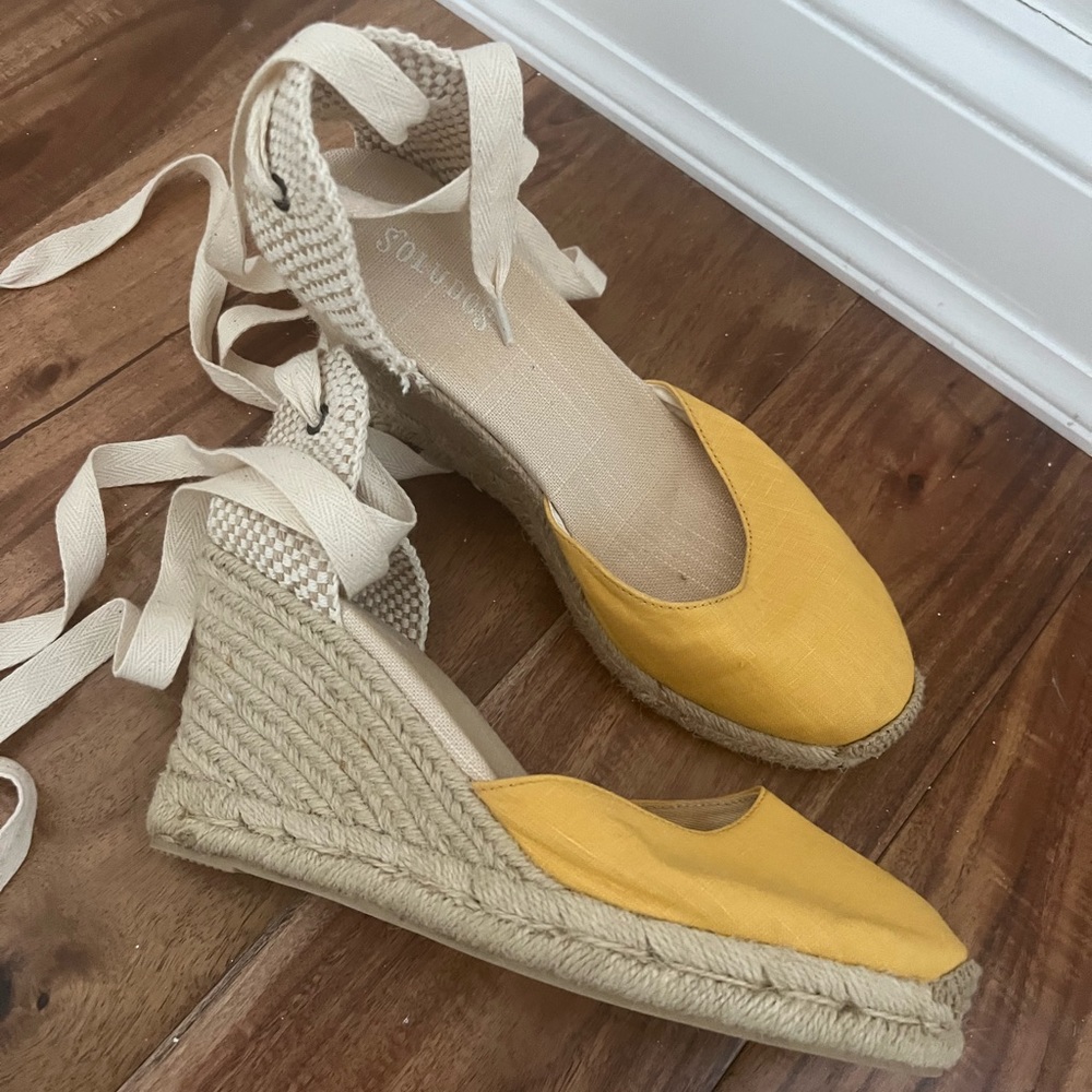 soludos lace up heels